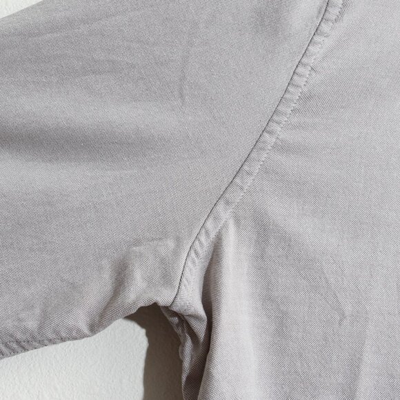 Lululemon Commission Long Sleeve Shirt Pocket Buttondown Gray Qwick Oxford - Picture 3 of 13